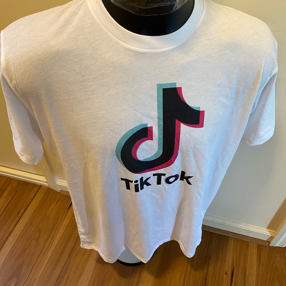 Adult White Large White Next Level Apparel Tik Tok T-Shirt!!!